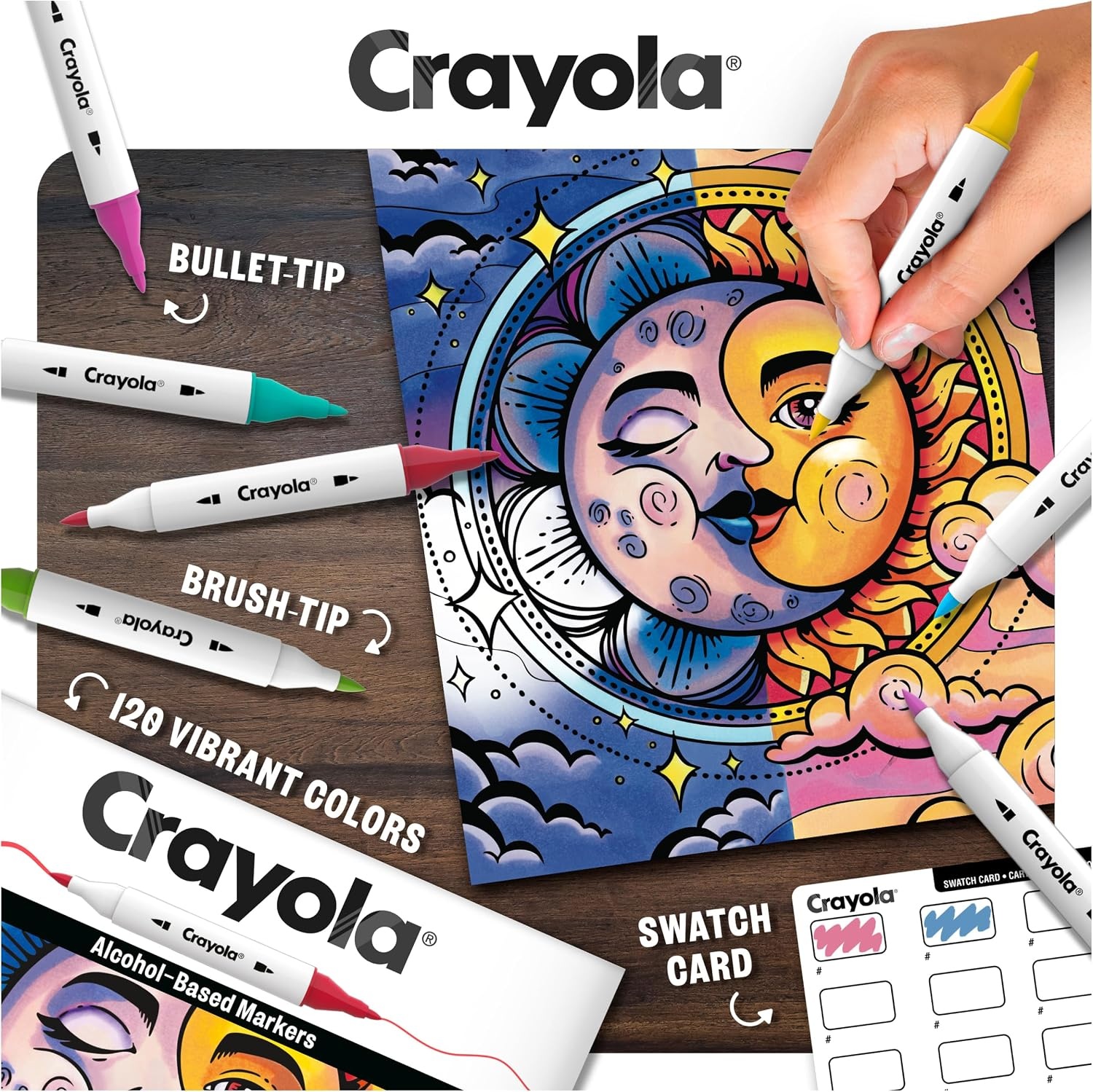 image:imageCrayola Stay Hydrated Adult Coloring Book 32 Pgs Premium Paper Stress Relief and Relaxation Activities Gift for Women and MenMixed