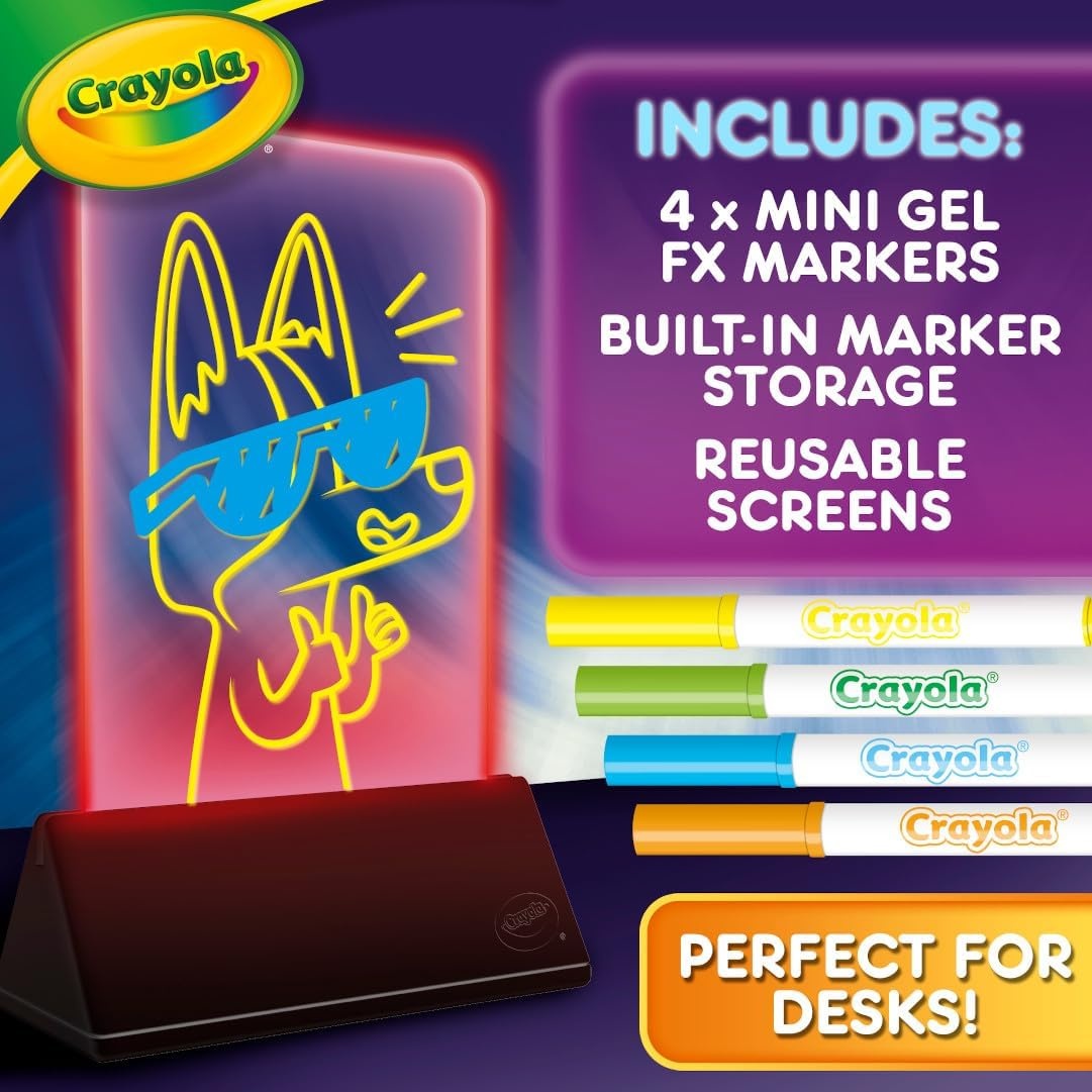 image:imageCrayola Ultimate Light Board ColorVibe Sound Reactive Light Up Drawing Tablet for Kids LED Art Projector Board Kids Gifts Toys for Boys amp Girls Ages 66W x 6H