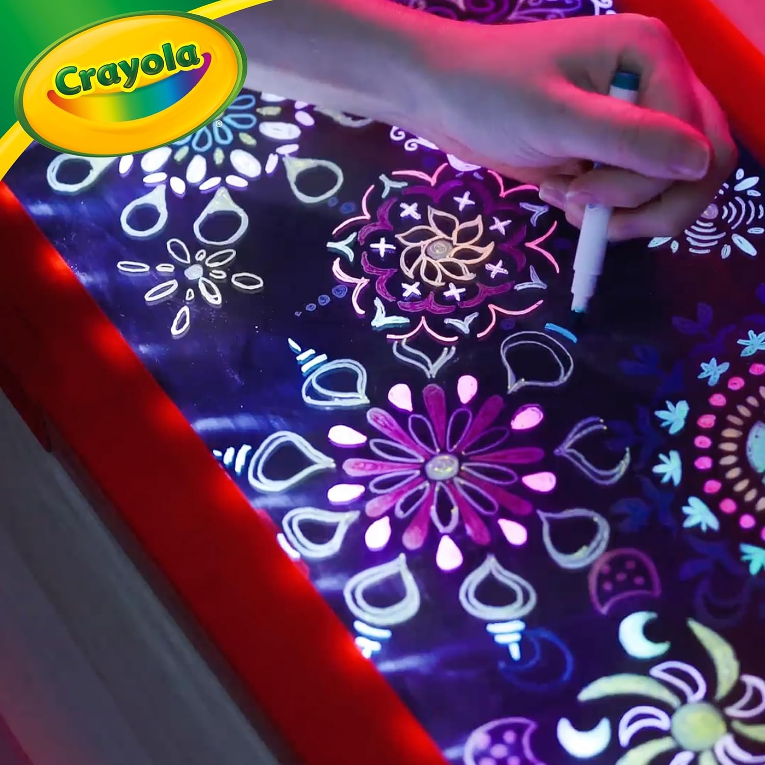image:imageCrayola Ultimate Light Board ColorVibe Sound Reactive Light Up Drawing Tablet for Kids LED Art Projector Board Kids Gifts Toys for Boys amp Girls Ages 6Compact
