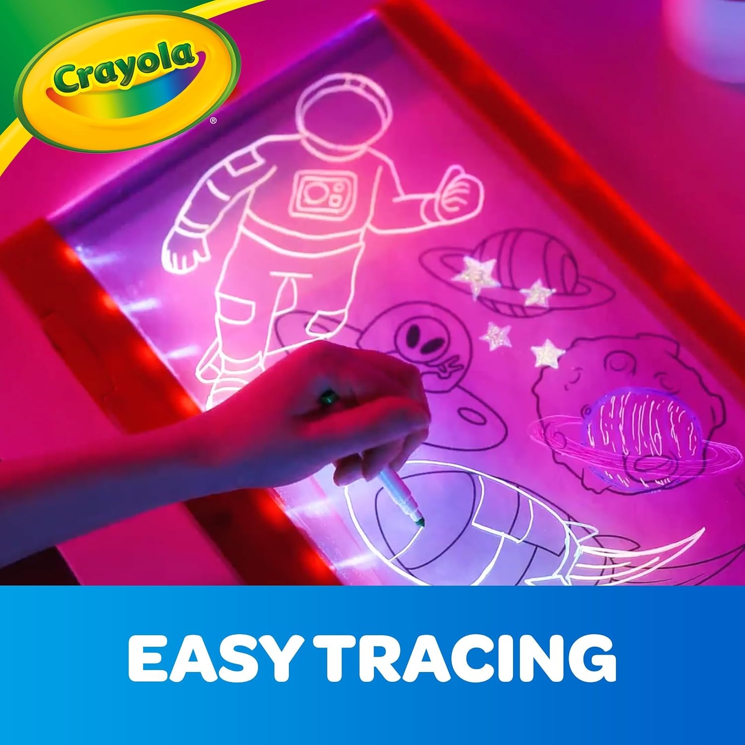 image:imageCrayola Ultimate Light Board ColorVibe Sound Reactive Light Up Drawing Tablet for Kids LED Art Projector Board Kids Gifts Toys for Boys amp Girls Ages 6Compact