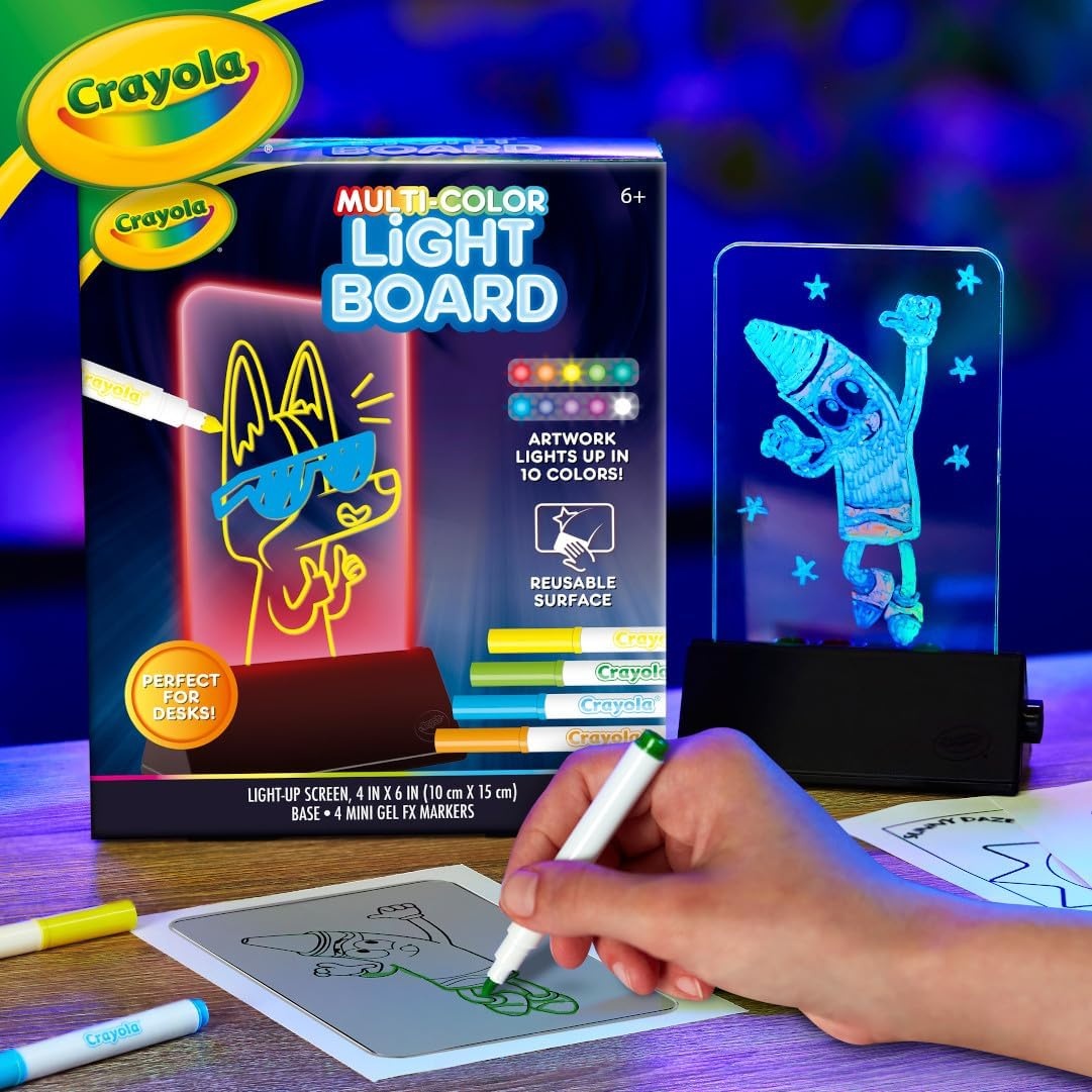 image:imageCrayola Ultimate Light Board ColorVibe Sound Reactive Light Up Drawing Tablet for Kids LED Art Projector Board Kids Gifts Toys for Boys amp Girls Ages 66W x 6H