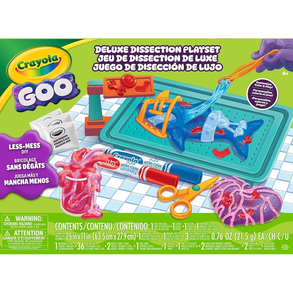 image:imageCrayola Goo Dissection Playset ScienceThemed Slime Kit for Kids STEM Toy Less Mess Slime Making DIY Arts amp Crafts Set Ages 6