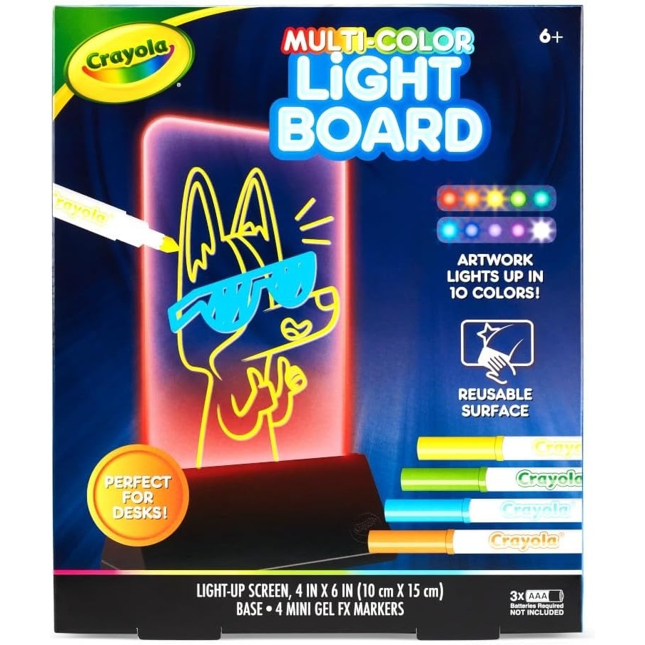 image:imageCrayola Ultimate Light Board ColorVibe Sound Reactive Light Up Drawing Tablet for Kids LED Art Projector Board Kids Gifts Toys for Boys amp Girls Ages 66W x 6H