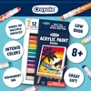 Crayola Bullet Tip Acrylic Paint Markers (10ct), Adult Coloring Marker Set, Coloring Book Art Supplies, For Drawing, Journaling & Construction Paper Crafts(12 Count (Pack of 1))