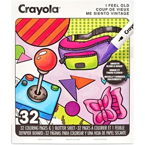 Crayola Stay Hydrated Adult Coloring Book, 32 Pgs, Premium Paper, Stress Relief and Relaxation Activities, Gift for Women and Men(I Feel Old)