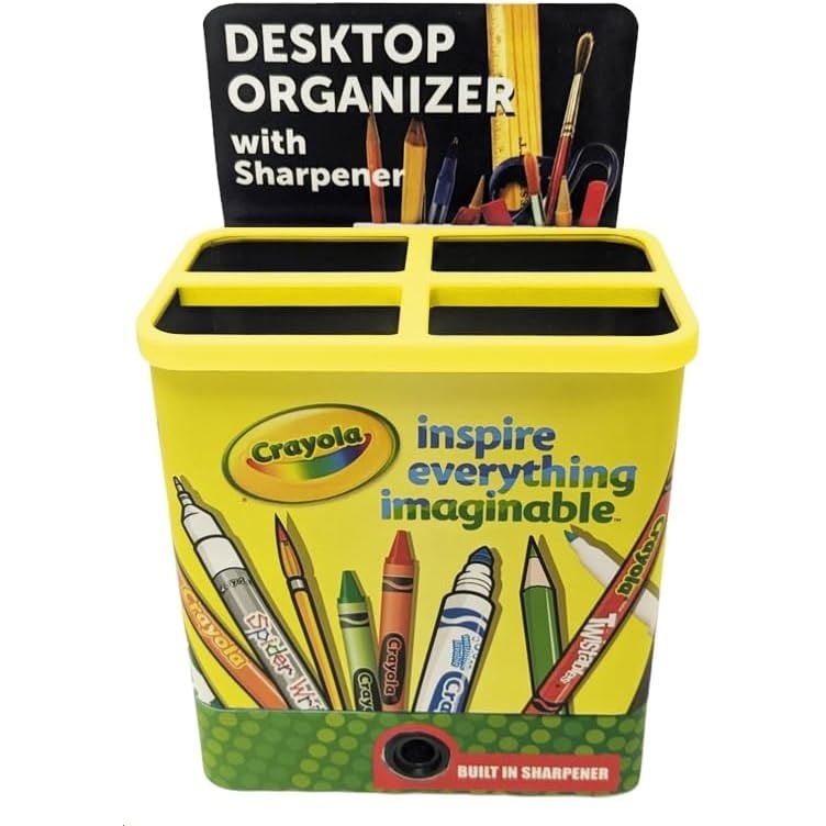 image:imageTin Box Company Tin Organizer with Sharpener at Bottom CrayolaCrayola