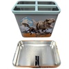 Tin Box Company, Tin Organizer with Sharpener at Bottom, Crayola(Jurassic)