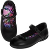 Crayola Shoes for Girls Mary Jane Ballet Flats Dress School Shoes for Girl Size 9-10 Toddler 11-13 Little Kid 1-4 Big Kid(Black)