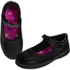 Crayola Shoes for Girls Mary Jane Ballet Flats Dress School Shoes for Girl Size 9-10 Toddler 11-13 Little Kid 1-4 Big Kid(Black Strap)