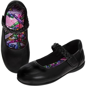 Crayola Shoes for Girls Mary Jane Ballet Flats Dress School Shoes for Girl Size 9-10 Toddler 11-13 Little Kid 1-4 Big Kid(Black)