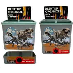 Tin Box Company, Tin Organizer with Sharpener at Bottom, Crayola(Jurassic)