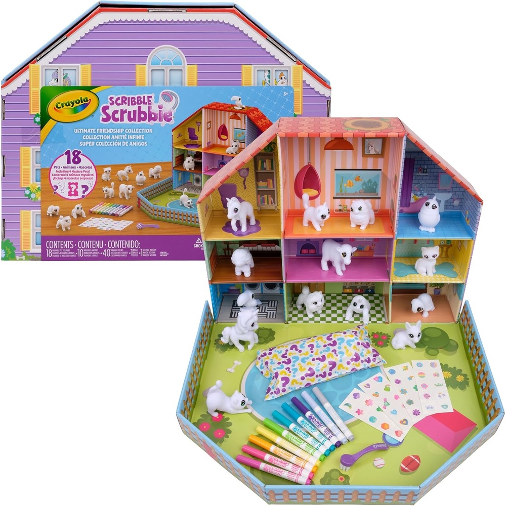 image:imageCrayola Scribble Scrubbie Pets Friendship Collection 18 Pets amp 10 Markers  Reusable Coloring Arts and Crafts Screen Free Mystery Toys Holiday amp Birthday Gifts for Kids Ages 3 Amazon Exclusive