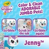 Crayola Jumbo (6 inch) Scribble Scrubbie Pets, Rory the Dino, Posable Kids Toy, Customizable Toy, Gift(Cat)
