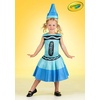 Blue Crayola Crayon Costume Dress for Toddlers with Headband Hat