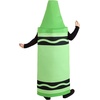 Green Crayola Crayon Kids Costume Pullover Tunic with Hood, Foam Backed