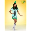 Green Crayola Crayon Women’s Costume – Dress, Hat, Headband