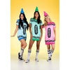 Tickle Me Pink Crayola Crayon Women’s Costume – Dress with Foam Hat, Officially Licensed