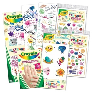 Crayola I Feel Temporary Tattoo Set, Variety Pack with 200+ Tattoos for Kids Ages 4+,Fun Emoji Designs