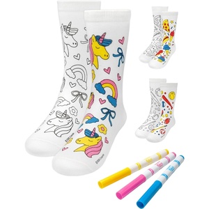 Crayola Color-In Socks – Novelty Coloring Socks for Boys & Girls – 4-10Y(Fairy Tale)