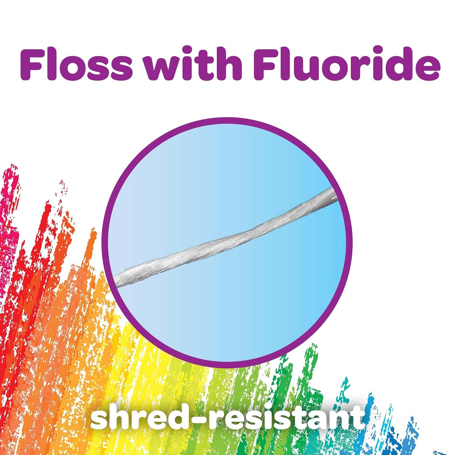 image:imageGUM Crayola Kids Floss Pick with Fluoride Grape Flavor 75 Count 6 Pack75 Count