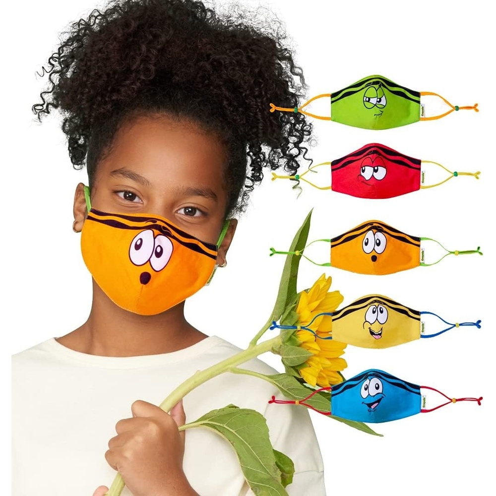 image:imageSCHOOL MASK PACK Crayola TeenAdult Mask 5 Reusable Cloth Mask Set Teacher Supplies