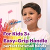 GUM Crayola Timer Light Kids Soft Toothbrush, Ages 3+, 1 Count(1 Count (Pack of 1))