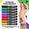 Crayola 8ct Temporary Tattoo Markers: Skin-Safe Ink, Vibrant Colors, Gifts for Children, Teens and Adults, Made in the USA [1 Pack](1 Count (Pack of 8))